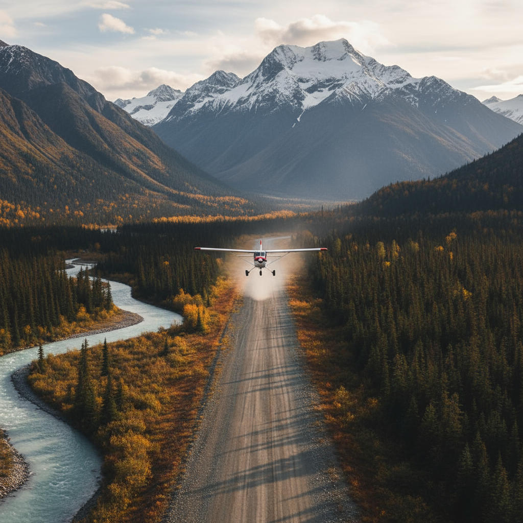 Storage yard with shipping containers covered in snow during Alaska winter